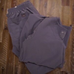 Figs grey blue scrub set